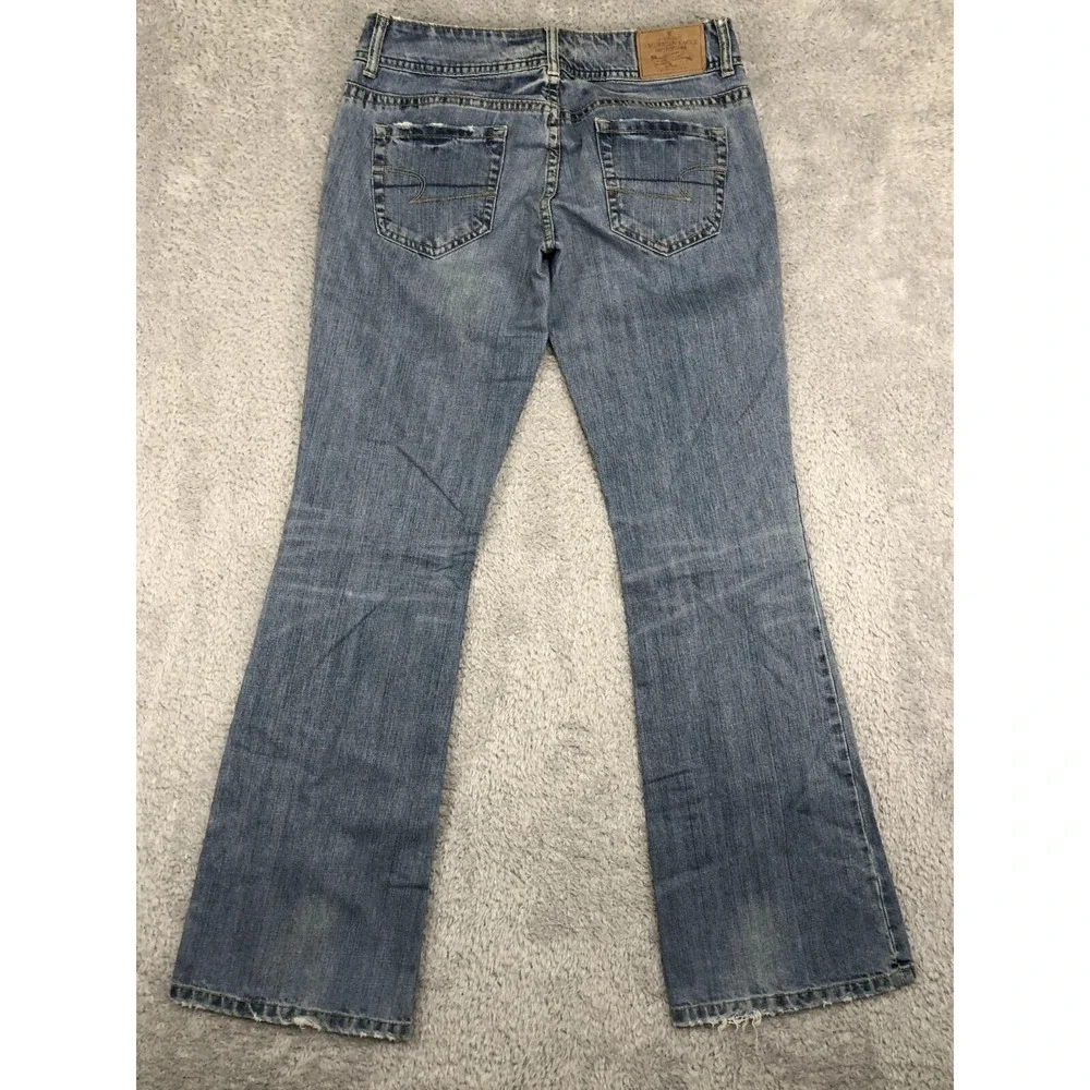 American Eagle Jeans Women's Size 6 (31x32) Artist Flare Leg Distressed Blue